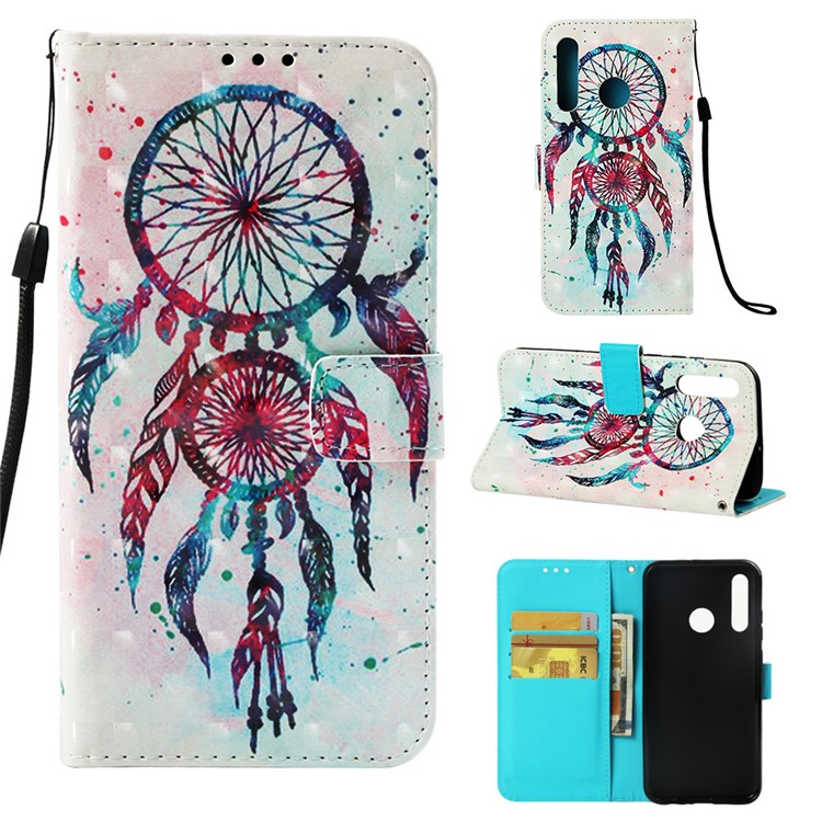 Pattern Printing Light Spot Decor Stand Leather Wallet Cover for Huawei P Smart Plus 2019 / Honor 10i / Enjoy 9s / nova 4 lite - Colorized Dream Catcher-1