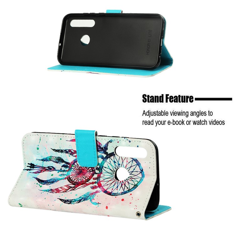 Pattern Printing Light Spot Decor Stand Leather Wallet Cover for Huawei P Smart Plus 2019 / Honor 10i / Enjoy 9s / nova 4 lite - Colorized Dream Catcher-4