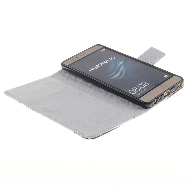 Flip Leather Wallet Stand Case for Huawei P9 - Dandelion and Lover-7