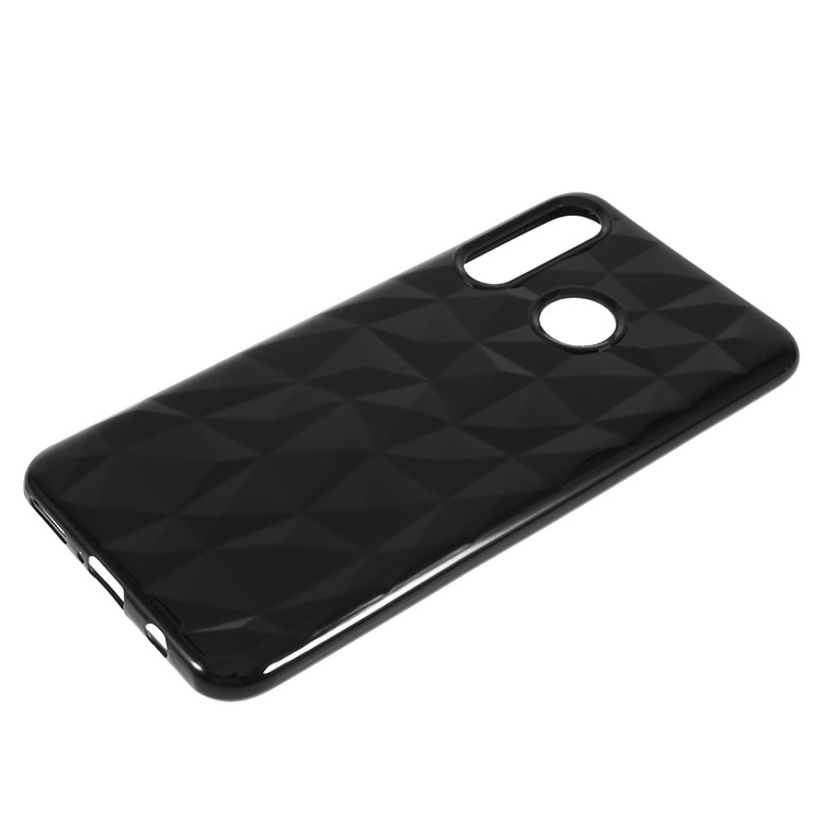 3D Diamond Grain Soft TPU Case for Huawei P30 Lite / nova 4e - Black-2