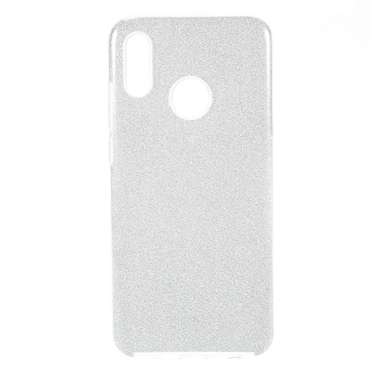PC Híbrido TPU Caso + Flash Tampa Do Papel Em Pó Para Huawei P Inteligente (2019) / Nova Lite 3 / Honrar 10 Lite - Transparente-2