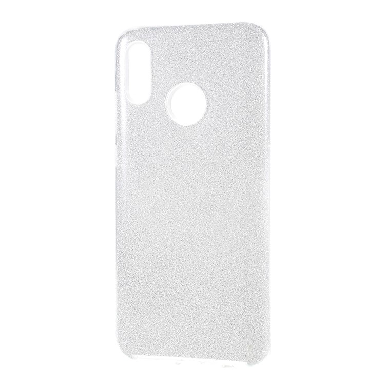 PC Híbrido TPU Caso + Flash Tampa Do Papel Em Pó Para Huawei P Inteligente (2019) / Nova Lite 3 / Honrar 10 Lite - Transparente-3