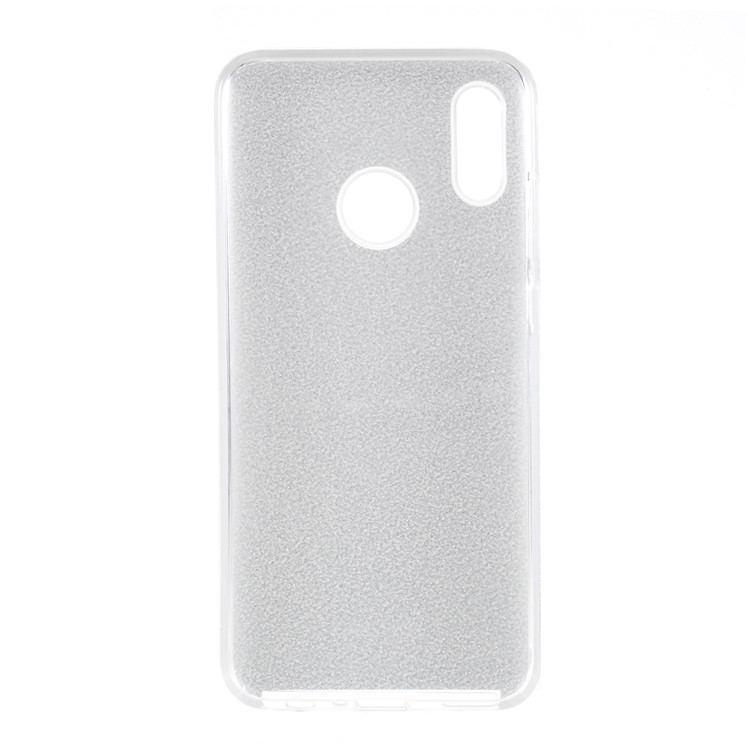 PC Híbrido TPU Caso + Flash Tampa Do Papel Em Pó Para Huawei P Inteligente (2019) / Nova Lite 3 / Honrar 10 Lite - Transparente-4