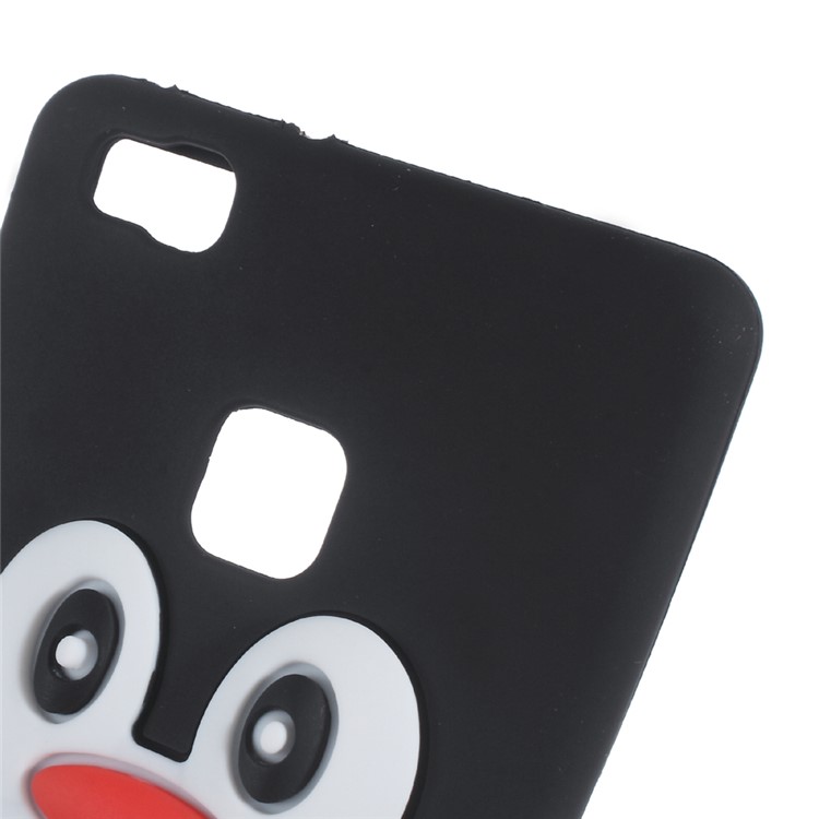 3D Penguin Soft Silicone Phone Case for Huawei P9 Lite - Black-2