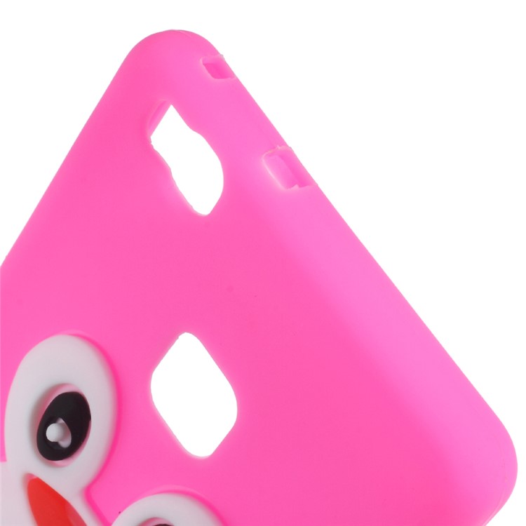 3D Penguin Soft Silicone Phone Cover for Huawei P9 Lite - Rose-2
