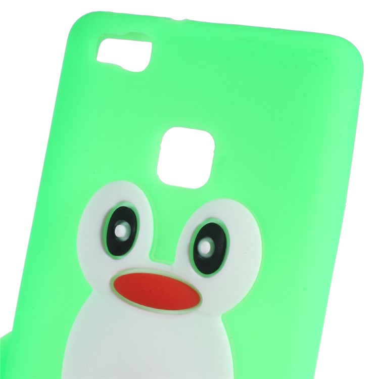 3D Penguin Soft Silicone Skin Shell for Huawei P9 Lite - Green-2