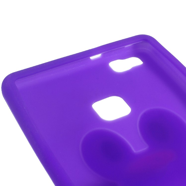 3D Penguin Silicone Back Case Protector for Huawei P9 Lite - Purple-2