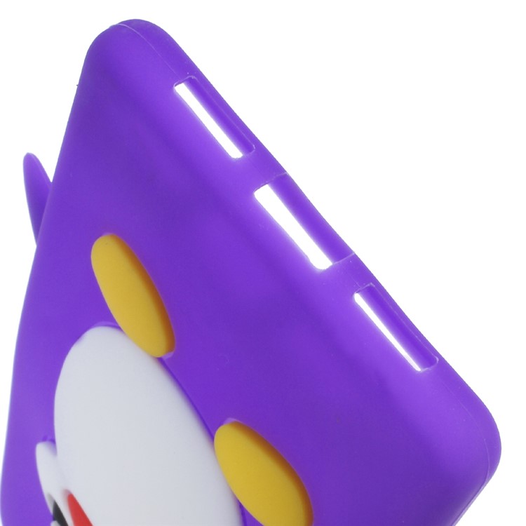 3D Penguin Silicone Back Case Protector for Huawei P9 Lite - Purple-3