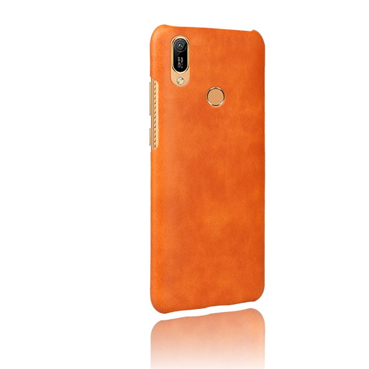 Crazy Horse PU Leather Coated Plastic Case for Huawei Y6 (2019) - Orange-4