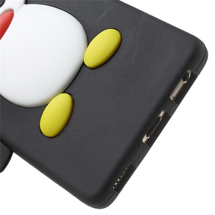 For Huawei P9 3D Penguin Soft Silicone Case - Black-7