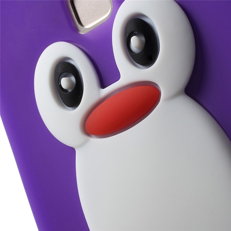 For Huawei P9 3D Penguin Flexible Silicone Skin Shell - Purple-7