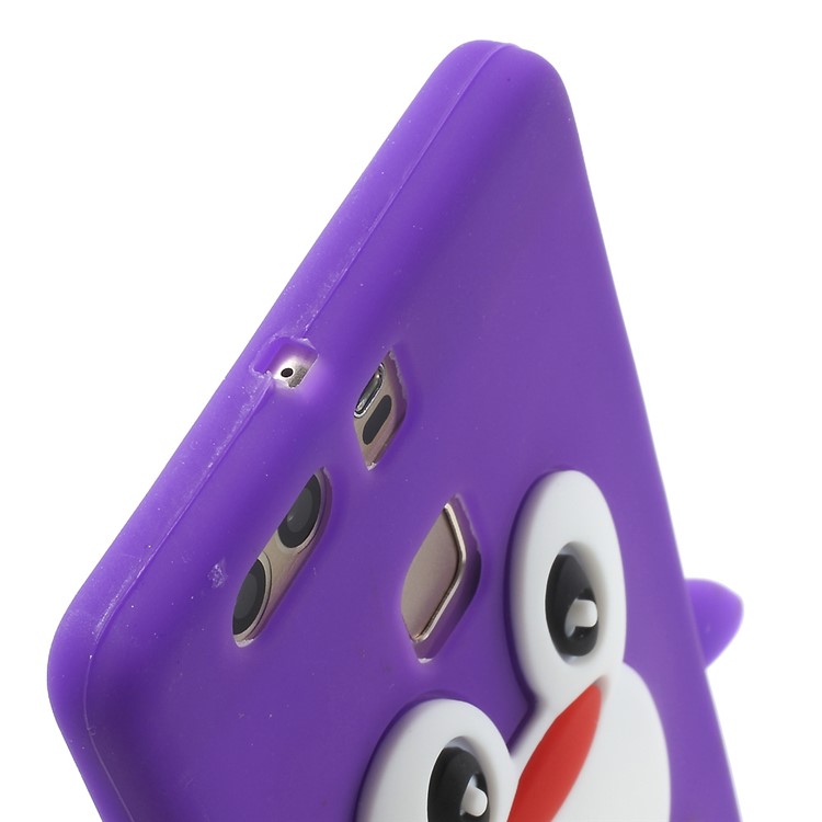 For Huawei P9 3D Penguin Flexible Silicone Skin Shell - Purple-8