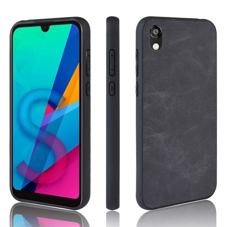 Revestimento De Couro Do Plutônio Revestido Do Couro Do Plutônio Para A Honra Do Huawei 8S / Y5 (2019) - Cinza Escuro-1