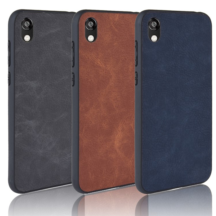 Revestimento De Couro Do Plutônio Revestido Do Couro Do Plutônio Para A Honra Do Huawei 8S / Y5 (2019) - Cinza Escuro-6