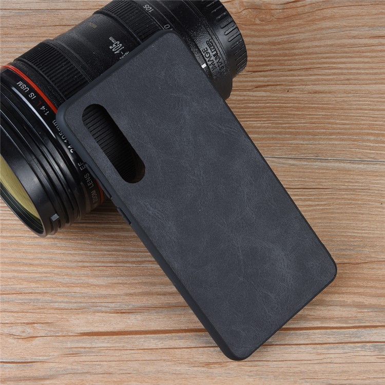 PU Leather Coated TPU Back Phone Casing for Huawei P30 - Black-5