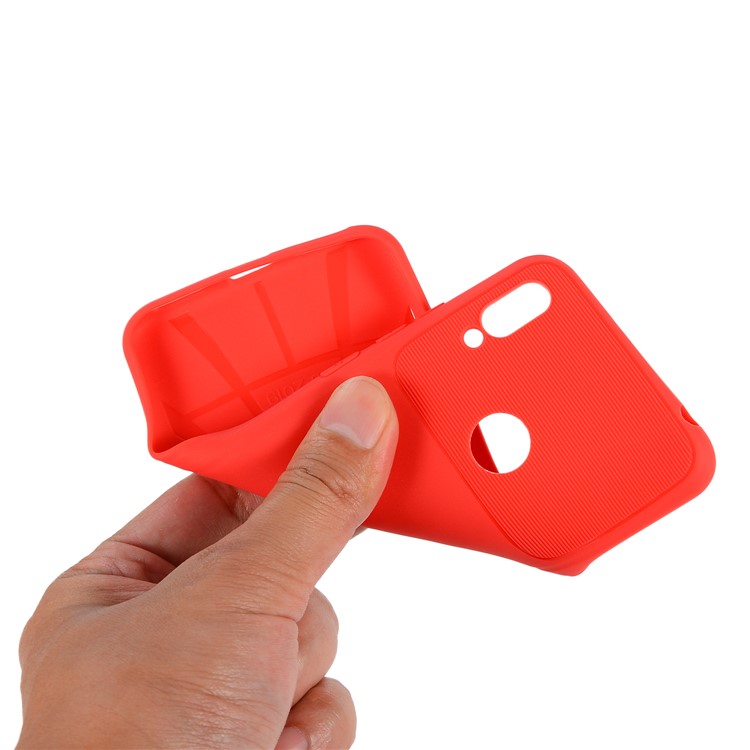 Armour Series Soft TPU Back Case for Huawei Y6 (2019) / Y6PRIME (2019) - Red-5