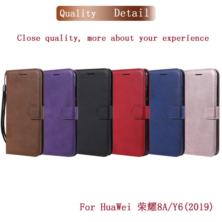 Wallet Leather Stand Case for Huawei Honor 8A / Y6 (2019) - Black-13