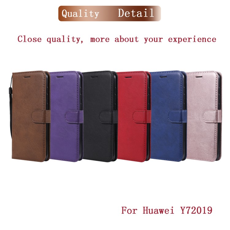 Wallet Leather Stand Case for Huawei Enjoy 9 / Huawei Y7 (2019) - Black-13