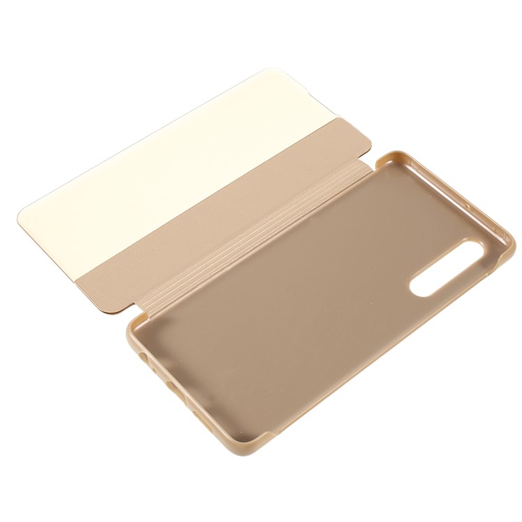 Smart Wake up/Sleep View Window Leather Flip Case for Huawei P30 - Gold-7