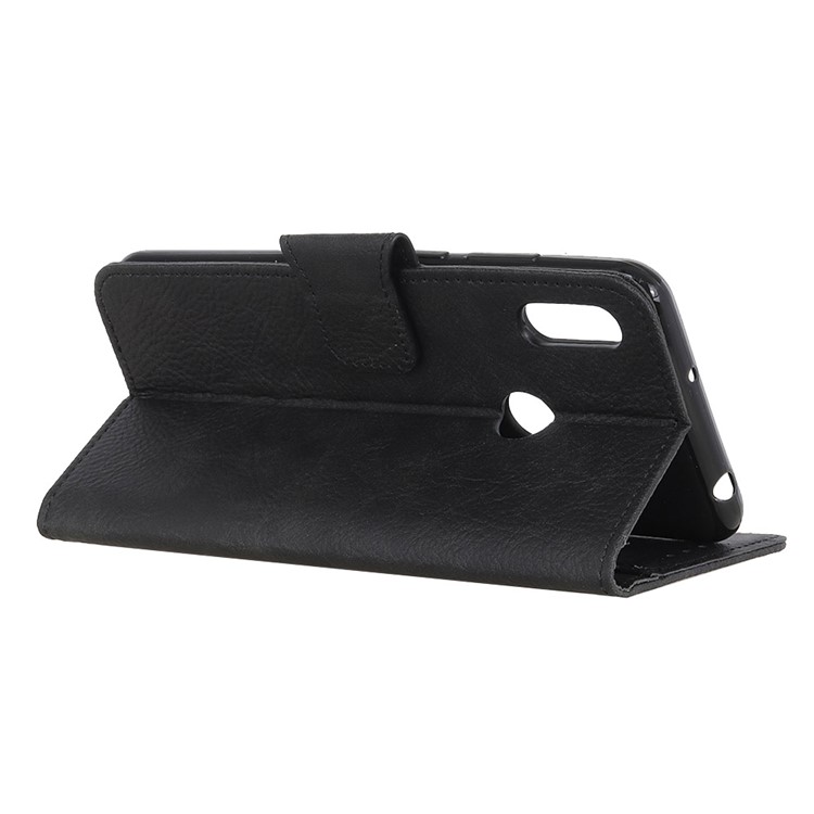 For Huawei Y6 (2019) Litchi Skin Leather Wallet Phone Case - Black-10
