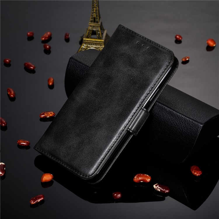 Leather Wallet Stand Flip Cover Phone Case for Huawei P30 Lite / nova 4e - Black-13