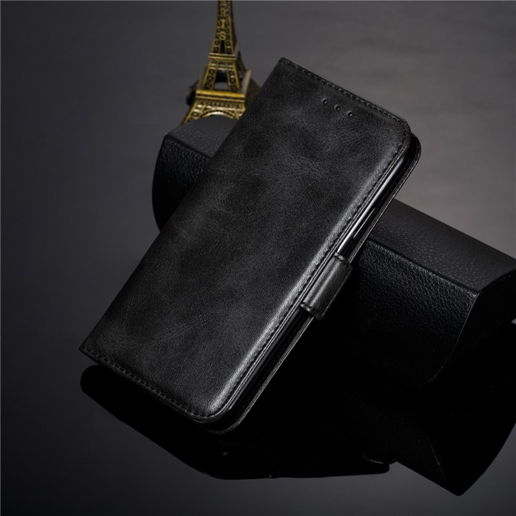 Leather Wallet Stand Flip Cover Phone Case for Huawei P30 Lite / nova 4e - Black-14