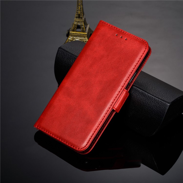 Leather Wallet Stand Flip Phone Case Cover for Huawei P30 - Red-13