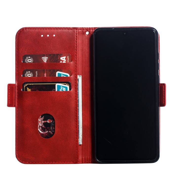 Leather Wallet Stand Flip Phone Case Cover for Huawei P30 - Red-7