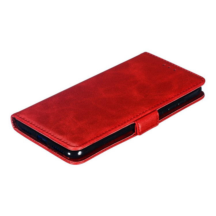 Leather Wallet Stand Flip Phone Case Cover for Huawei Y7 Pro (2019)/Enjoy 9/Y7 (2019) - Red-10