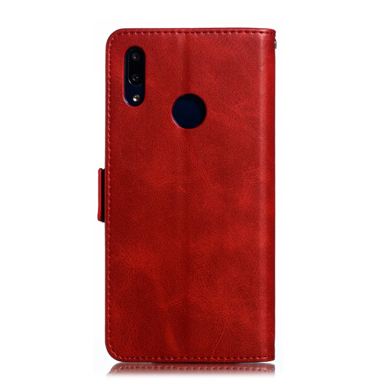 Leather Wallet Stand Flip Phone Case Cover for Huawei Y7 Pro (2019)/Enjoy 9/Y7 (2019) - Red-3