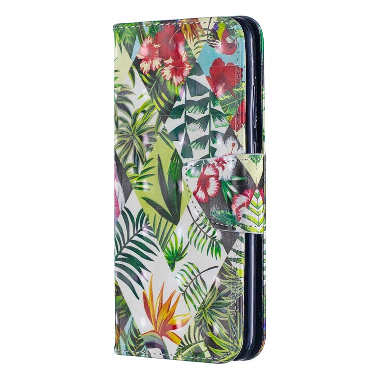 Pattern Printing Light Spot Decor Leather Wallet Case for Huawei P Smart Plus 2019 / Enjoy 9s/ Maimang 8 / Honor 10i - Leaves-2