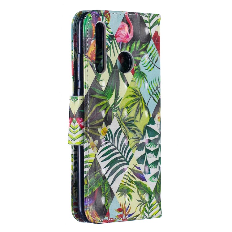 Pattern Printing Light Spot Decor Leather Wallet Case for Huawei P Smart Plus 2019 / Enjoy 9s/ Maimang 8 / Honor 10i - Leaves-3