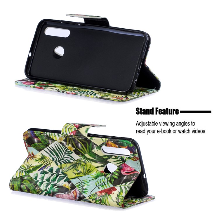 Pattern Printing Light Spot Decor Leather Wallet Case for Huawei P Smart Plus 2019 / Enjoy 9s/ Maimang 8 / Honor 10i - Leaves-5