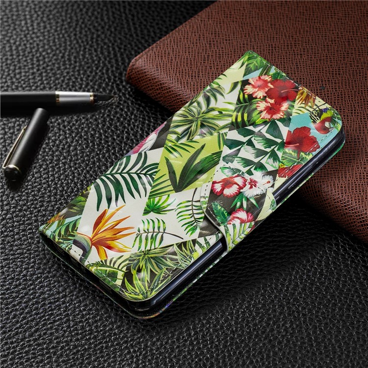 Pattern Printing Light Spot Decor Leather Wallet Case for Huawei P Smart Plus 2019 / Enjoy 9s/ Maimang 8 / Honor 10i - Leaves-7