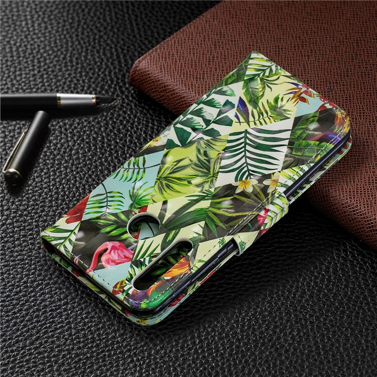 Pattern Printing Light Spot Decor Leather Wallet Case for Huawei P Smart Plus 2019 / Enjoy 9s/ Maimang 8 / Honor 10i - Leaves-8