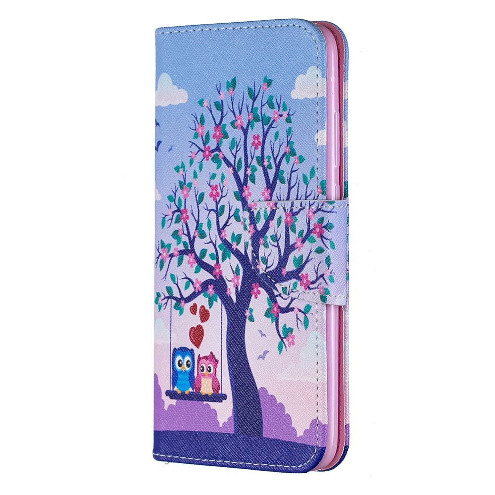 Pattern Printing Leather Wallet Case for Huawei P Smart Plus 2019 / Enjoy 9s/ Maimang 8 / Honor 10i - Tree and Owls-2