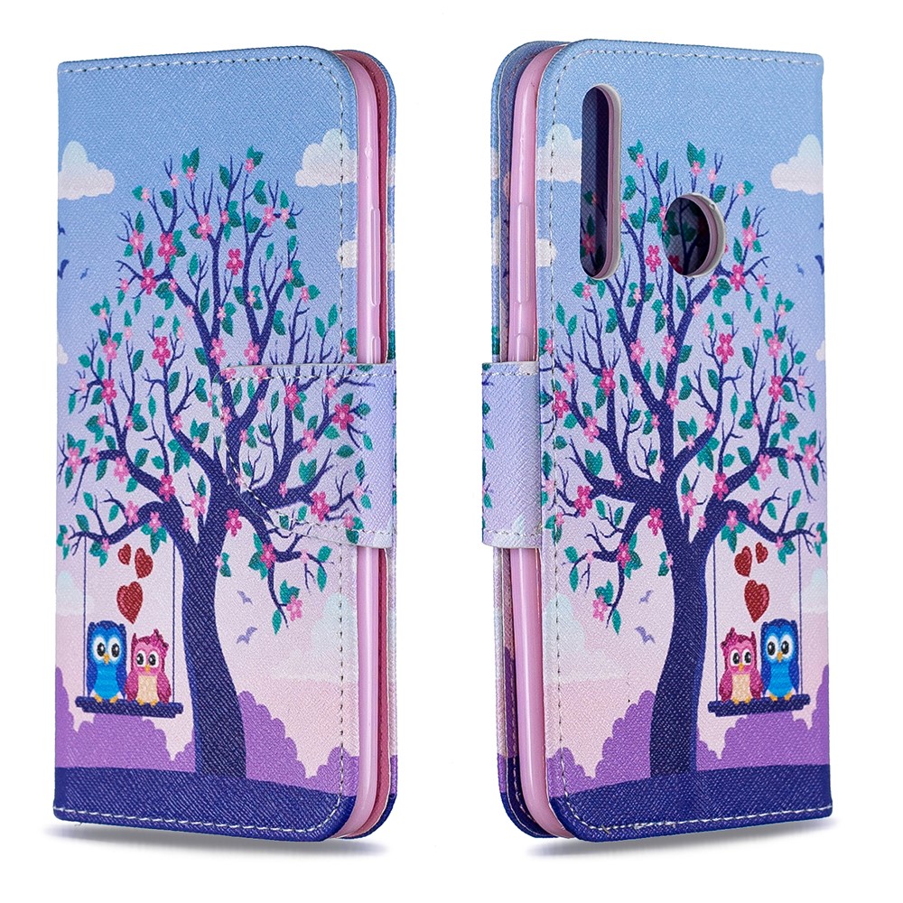 Pattern Printing Leather Wallet Case for Huawei P Smart Plus 2019 / Enjoy 9s/ Maimang 8 / Honor 10i - Tree and Owls-4