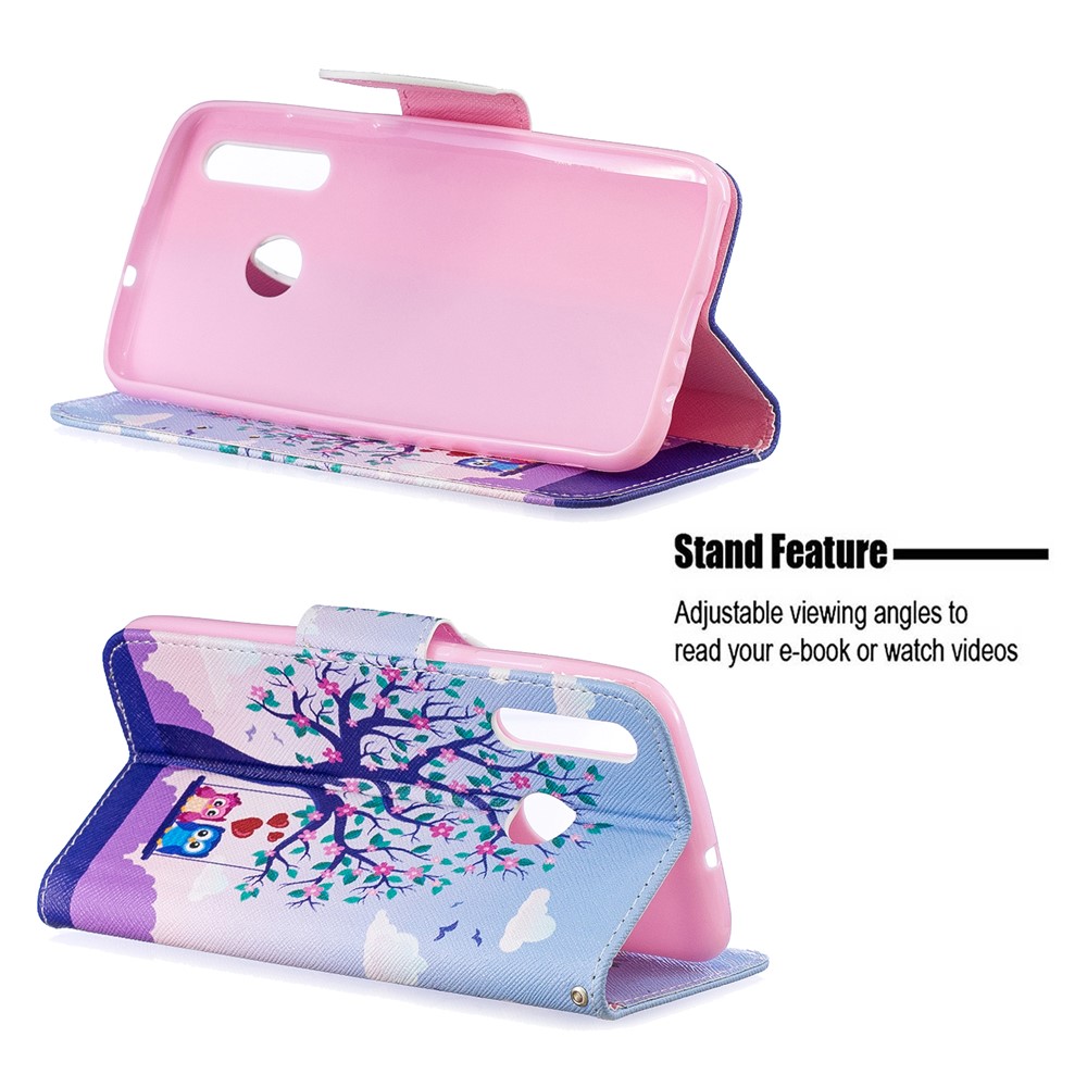 Pattern Printing Leather Wallet Case for Huawei P Smart Plus 2019 / Enjoy 9s/ Maimang 8 / Honor 10i - Tree and Owls-5