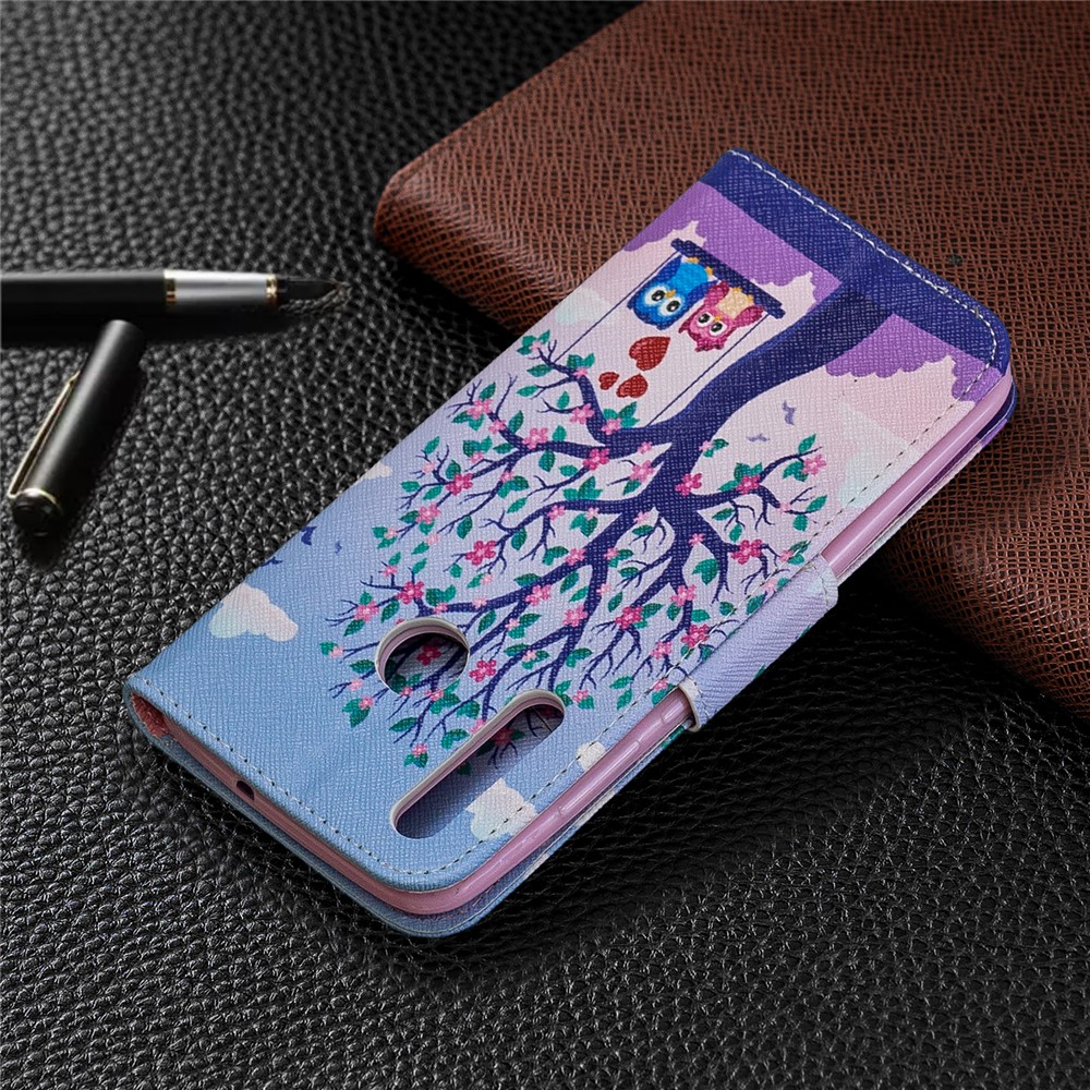 Pattern Printing Leather Wallet Case for Huawei P Smart Plus 2019 / Enjoy 9s/ Maimang 8 / Honor 10i - Tree and Owls-8