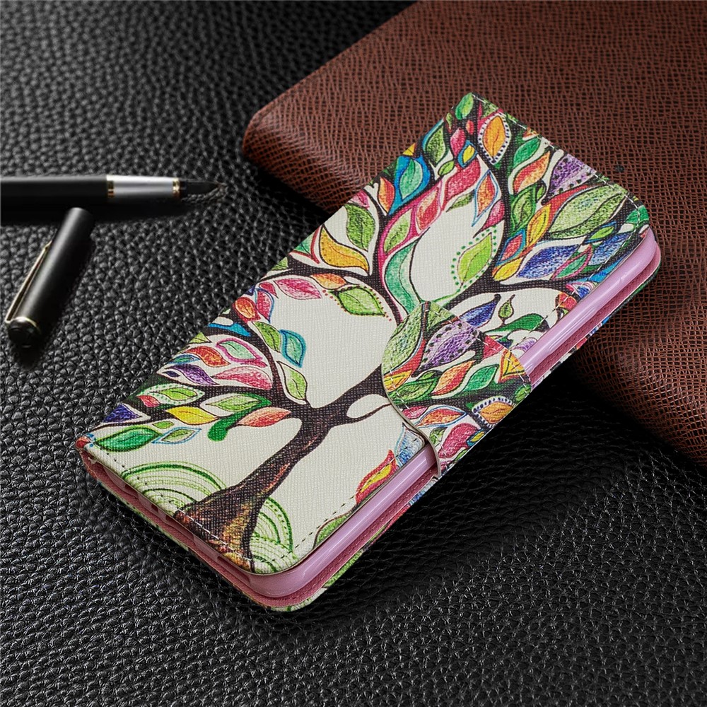 Pattern Printing Leather Wallet Case for Huawei P Smart Plus 2019 / Enjoy 9s / Honor 10i - Colorized Tree-7
