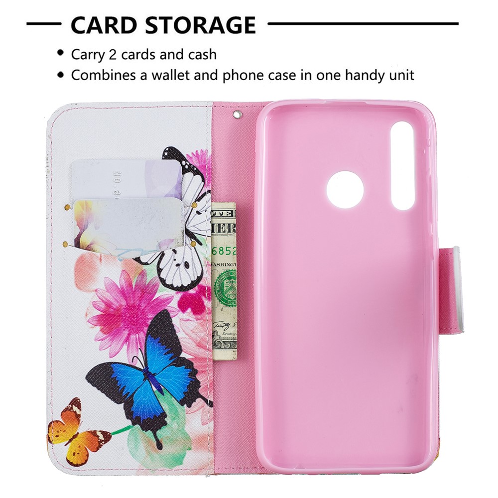 Pattern Printing Leather Wallet Case for Huawei P Smart Plus 2019 / Enjoy 9s/ Maimang 8 / Honor 10i - Vivid Butterflies-6