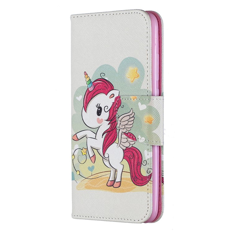 For Huawei P Smart Plus 2019 / Enjoy 9s / Honor 10i Pattern Printing PU Leather Stand Phone Cover - Unicorn-2