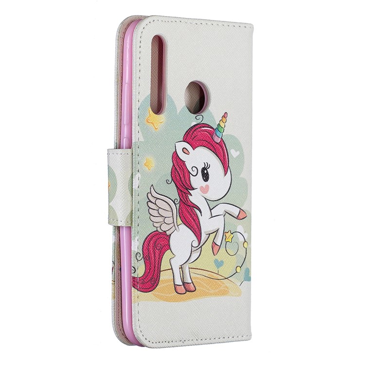 For Huawei P Smart Plus 2019 / Enjoy 9s / Honor 10i Pattern Printing PU Leather Stand Phone Cover - Unicorn-3