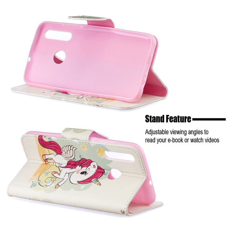 For Huawei P Smart Plus 2019 / Enjoy 9s / Honor 10i Pattern Printing PU Leather Stand Phone Cover - Unicorn-5