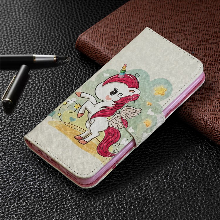 For Huawei P Smart Plus 2019 / Enjoy 9s / Honor 10i Pattern Printing PU Leather Stand Phone Cover - Unicorn-7
