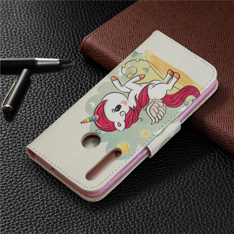 For Huawei P Smart Plus 2019 / Enjoy 9s / Honor 10i Pattern Printing PU Leather Stand Phone Cover - Unicorn-8