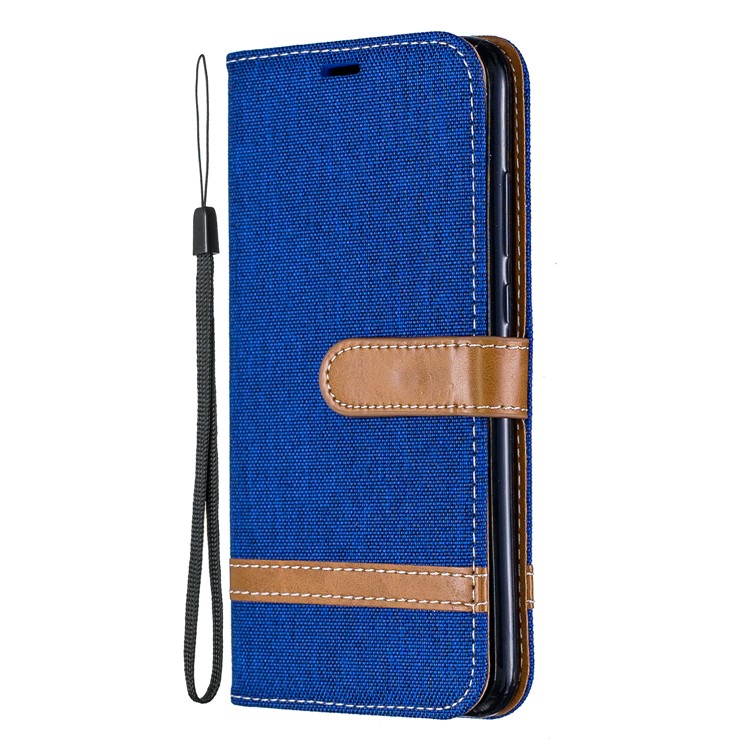 Assorted Color Jeans Cloth Wallet Stand Leather Case for Huawei P Smart Plus 2019 / Enjoy 9s / Honor 10i - Baby Blue-2