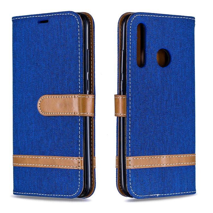 Assorted Color Jeans Cloth Wallet Stand Leather Case for Huawei P Smart Plus 2019 / Enjoy 9s / Honor 10i - Baby Blue-4