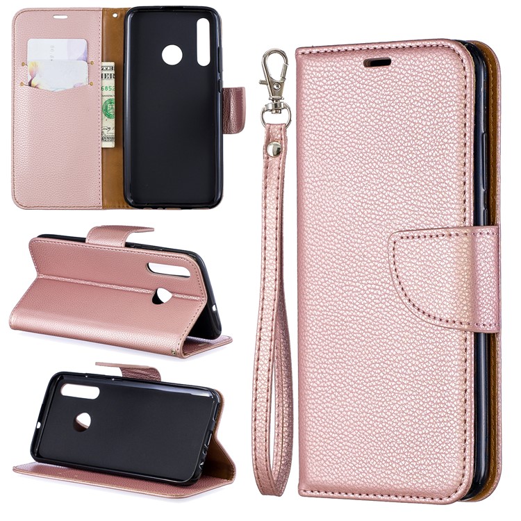 Litchi Skin Leather Wallet Case for Huawei P Smart Plus 2019 / Enjoy 9s / Honor 10i - Rose Gold-1