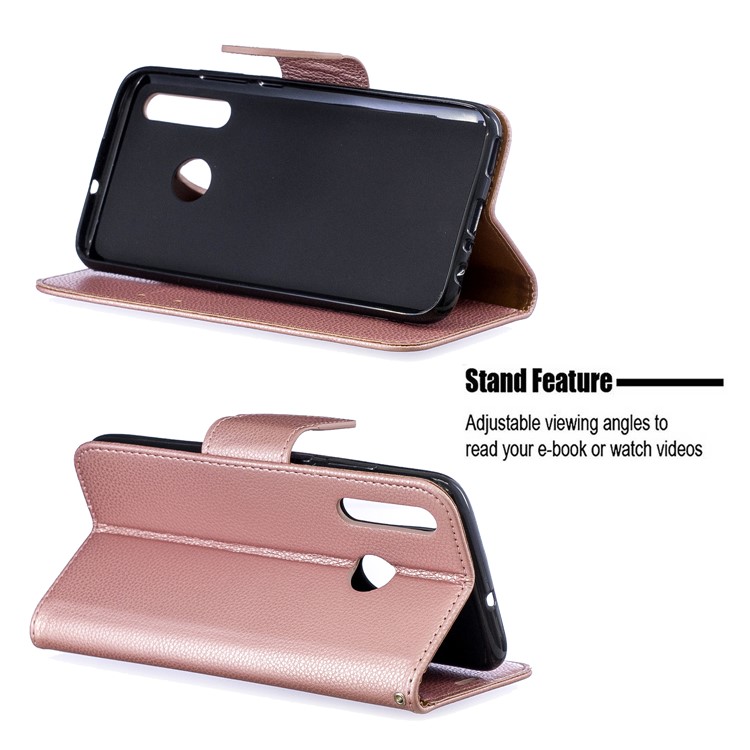 Litchi Skin Leather Wallet Case for Huawei P Smart Plus 2019 / Enjoy 9s / Honor 10i - Rose Gold-5